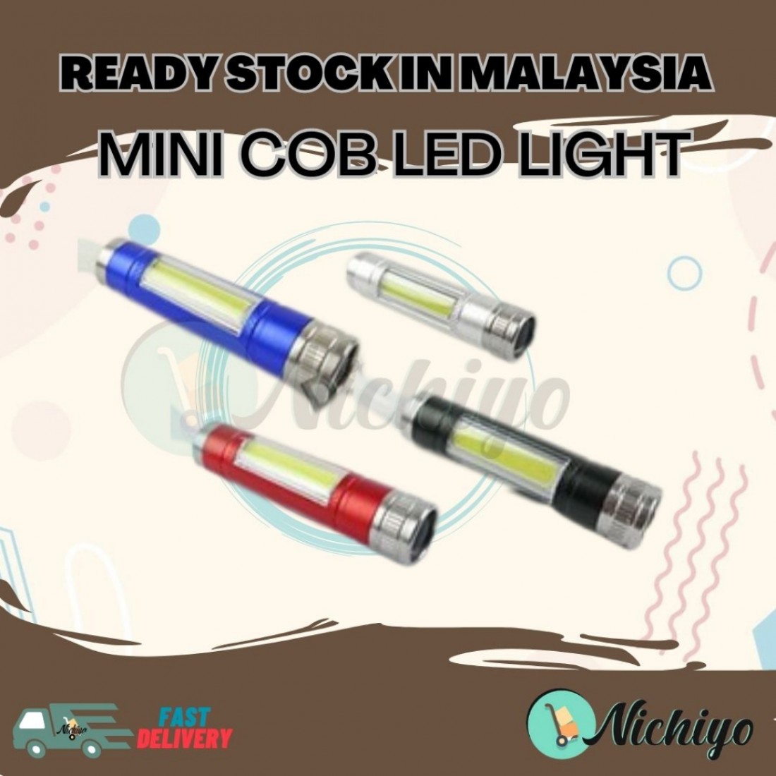 Mini COB LED Light Multi Functional | Key Chain | Decorative Item | Key Hook