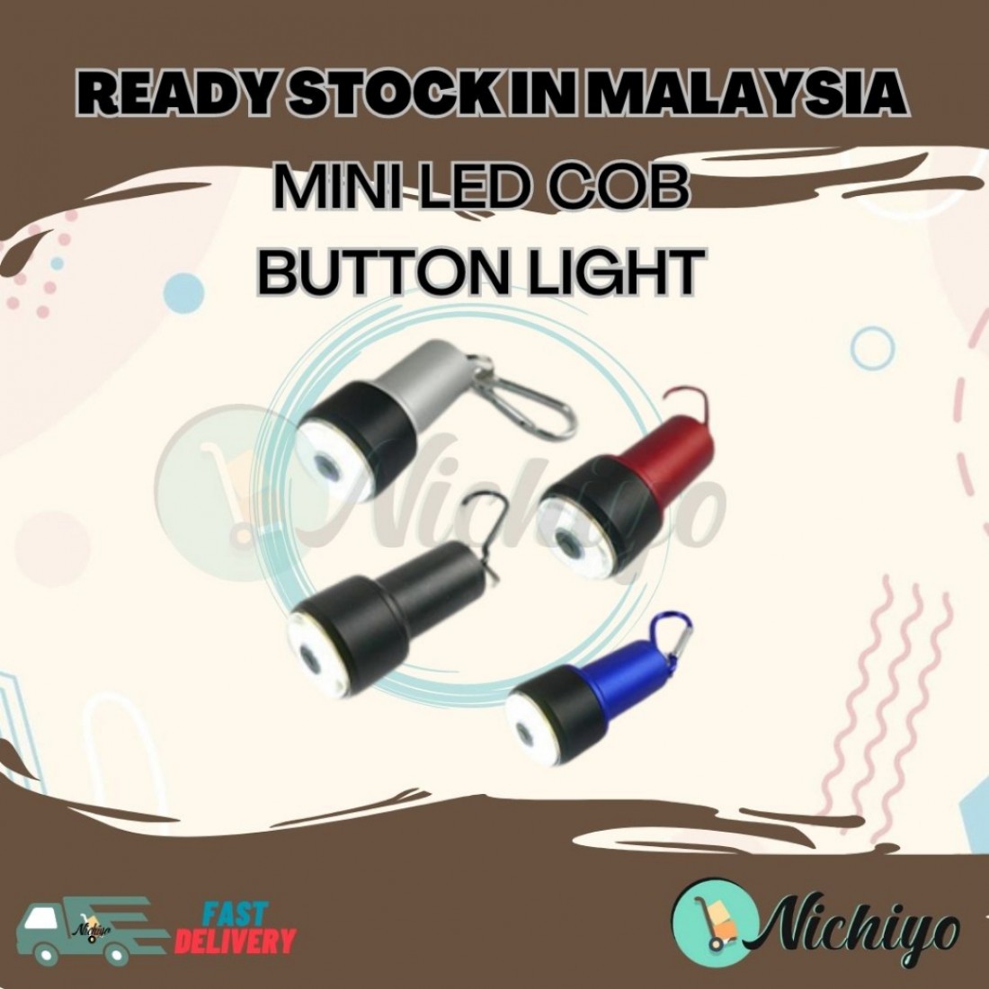 Mini LED COB Button Light | Key Chain | Key Hook