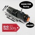 Mini Bright LED Flash Light With Adjustable Light Beam