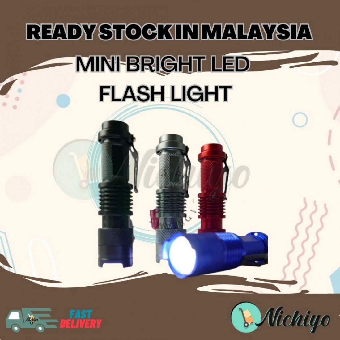 Mini Bright LED Flash Light With Adjustable Light Beam