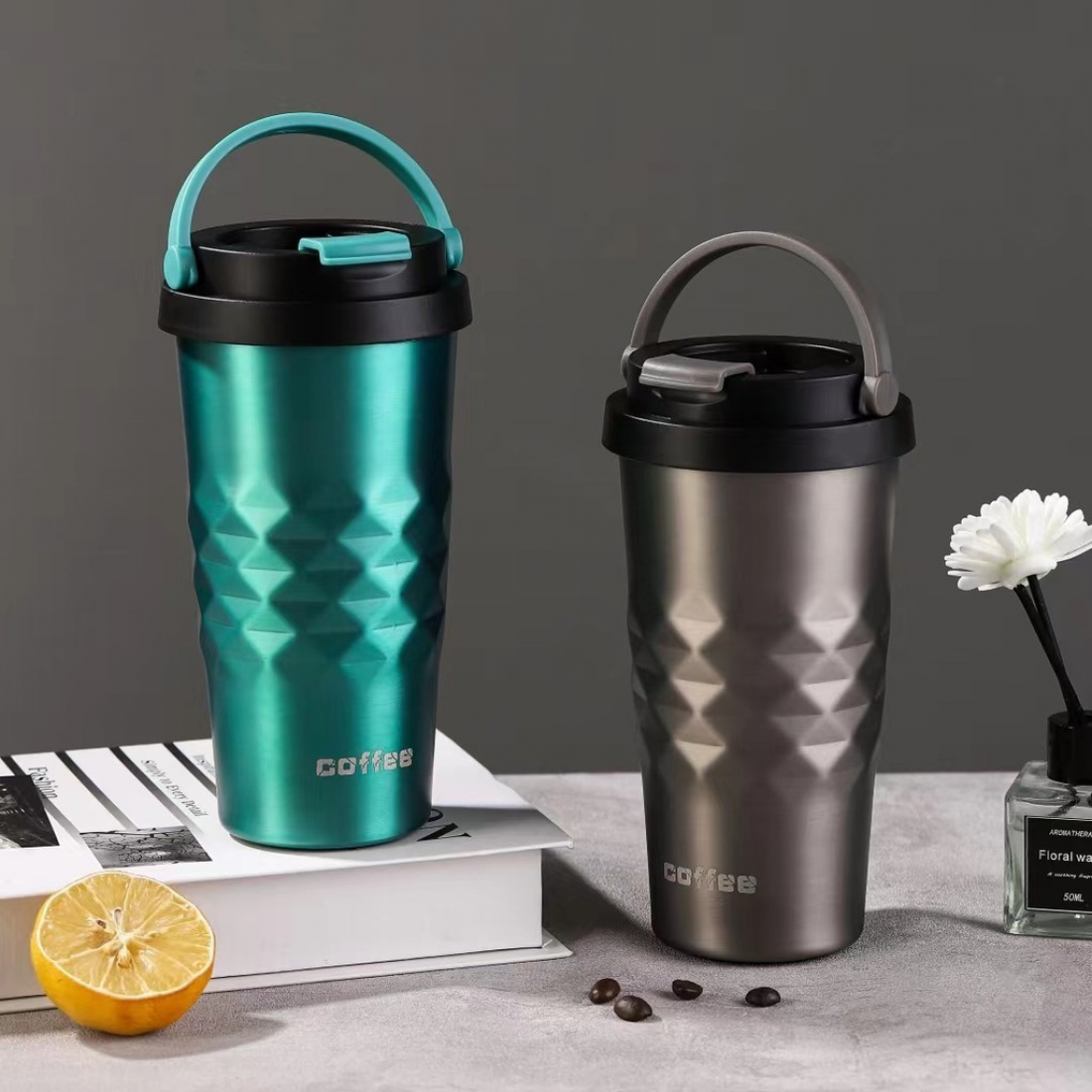 500ml Coffee Mug Bottle Thermos Vacuum Flask Water Tumbler 304 Stainless Steel Botol Air Tahan Sejuk