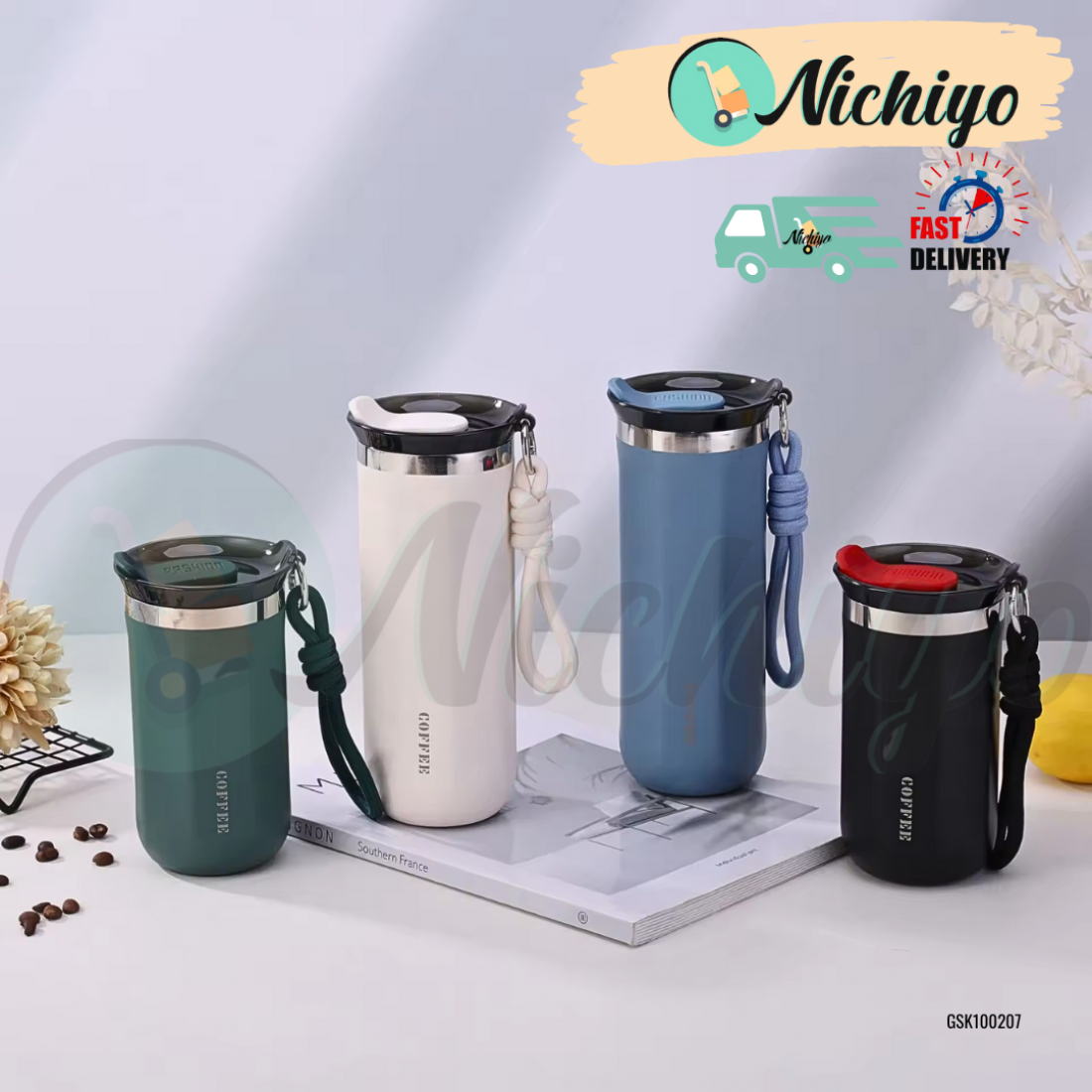 500ML Coffee Cup Thermos Cold Storage Cup Business Portable Water Cup