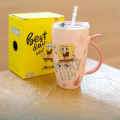 500ml Spongebob Mug Large-Capacity Water Cartoon Cup Cartoon Mug Kids Mug Gift Tumbler