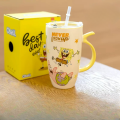 500ml Spongebob Mug Large-Capacity Water Cartoon Cup Cartoon Mug Kids Mug Gift Tumbler