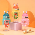 600ML Cute Rabbit Bouncing Straw Bottle Drinking Cup Bottle Water Cup Cartoon Bottle