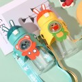 600ML Cute Rabbit Bouncing Straw Bottle Drinking Cup Bottle Water Cup Cartoon Bottle