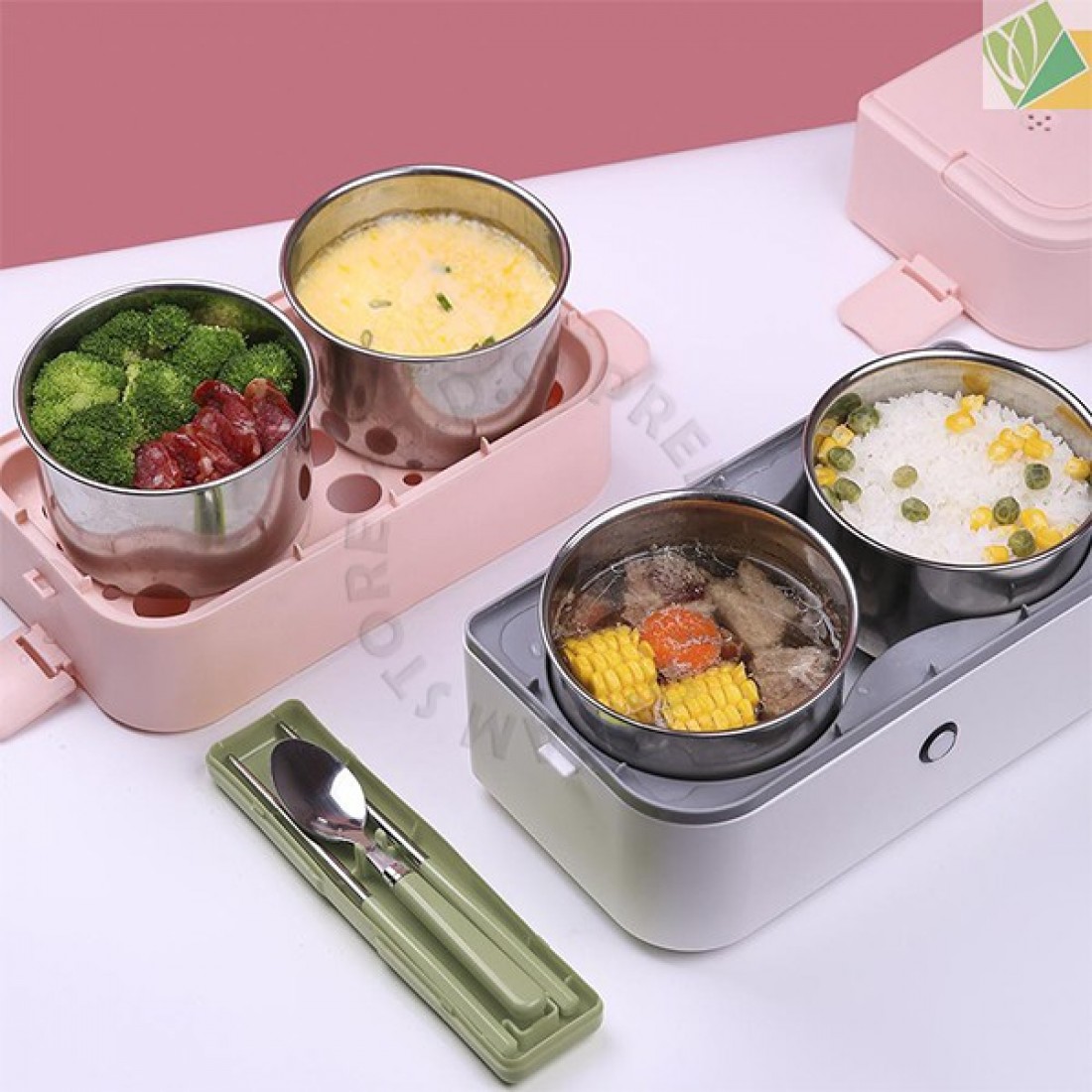 2L WIFER XT - 005 Double Layer Electric Portable Lunch Box | Heating Warm Lunch Box