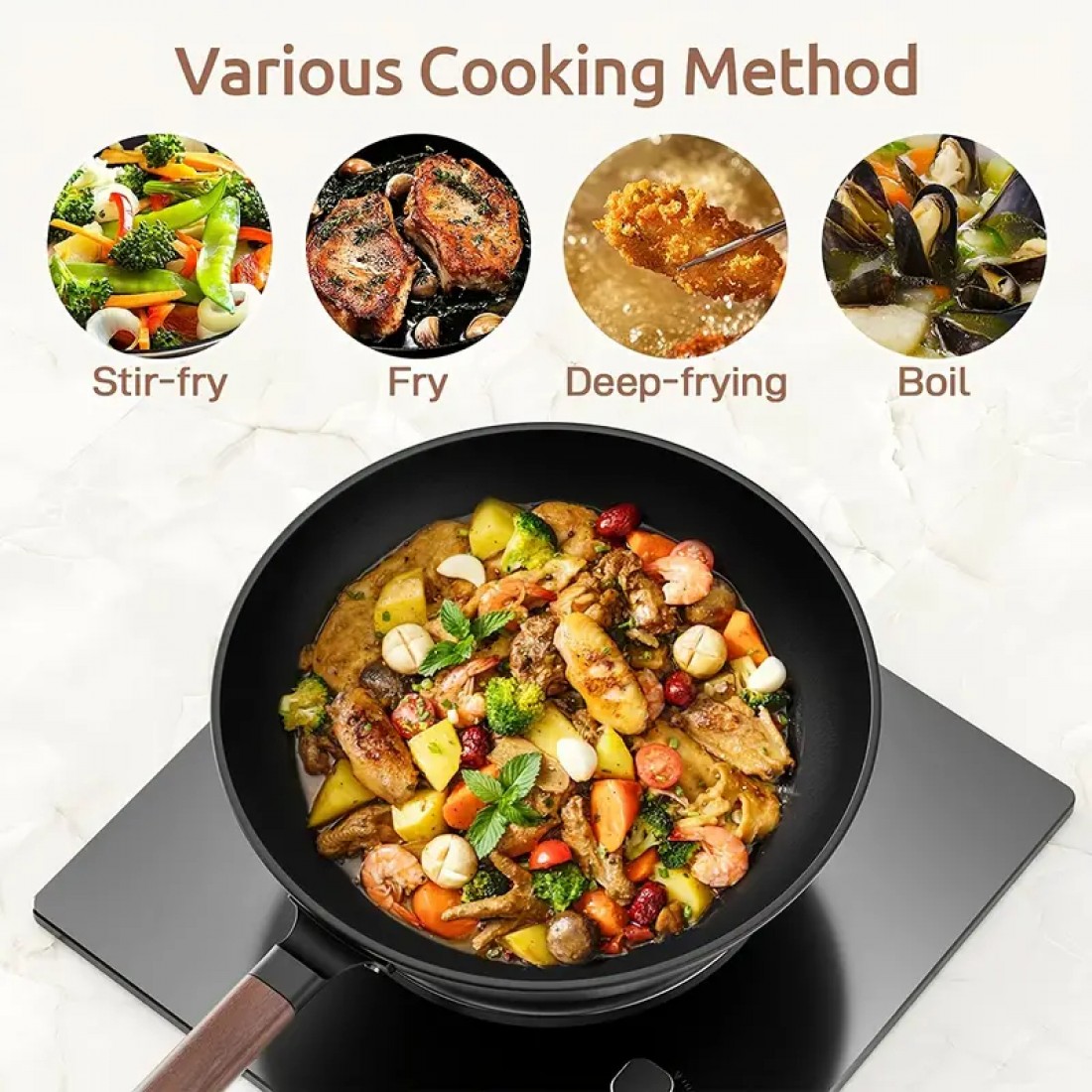 Non-Stick Cooking Wok Pan