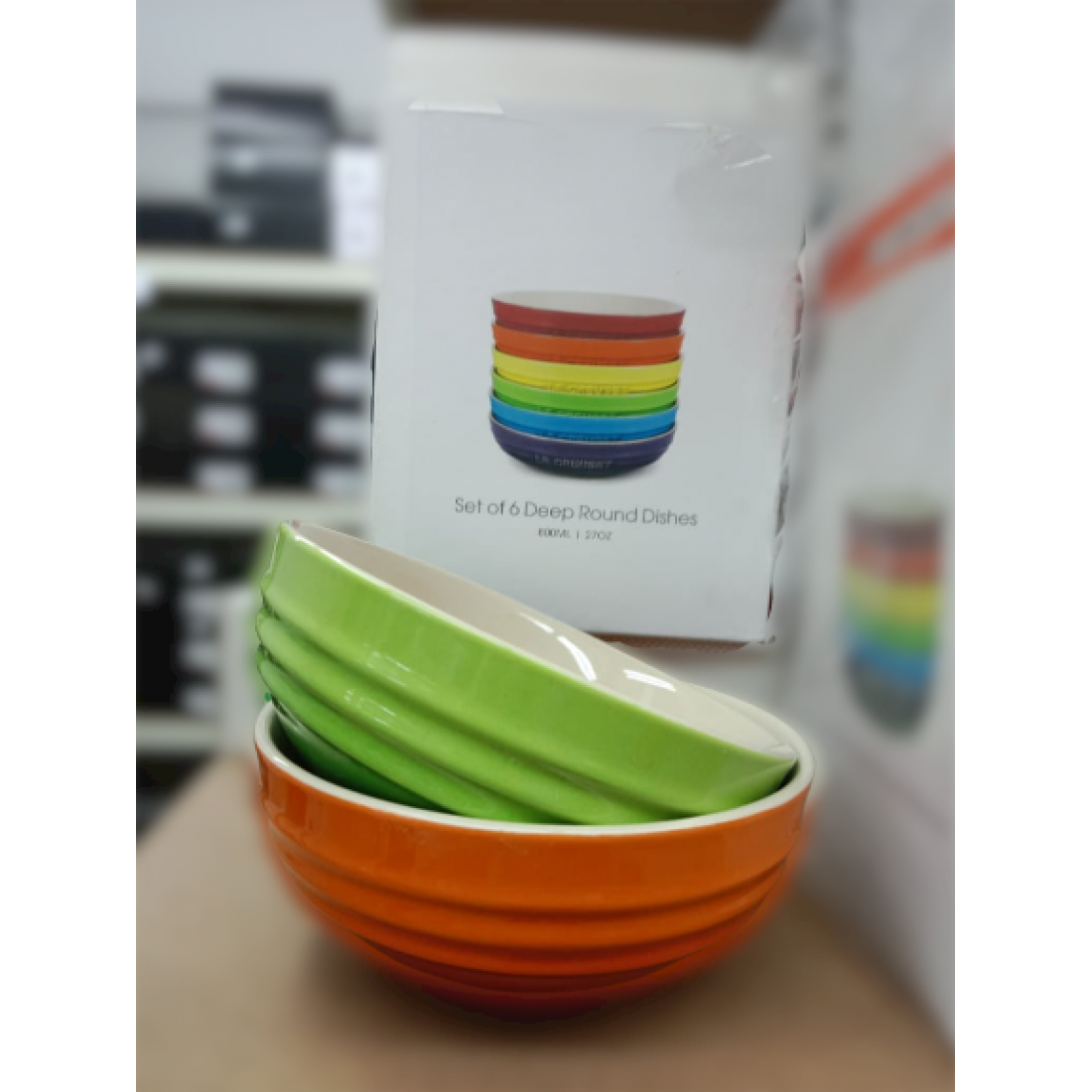 BRAND NEW Le Creuset Rainbow Ceramic Multi-Functional Set 6 Pieces Bowl 15CM