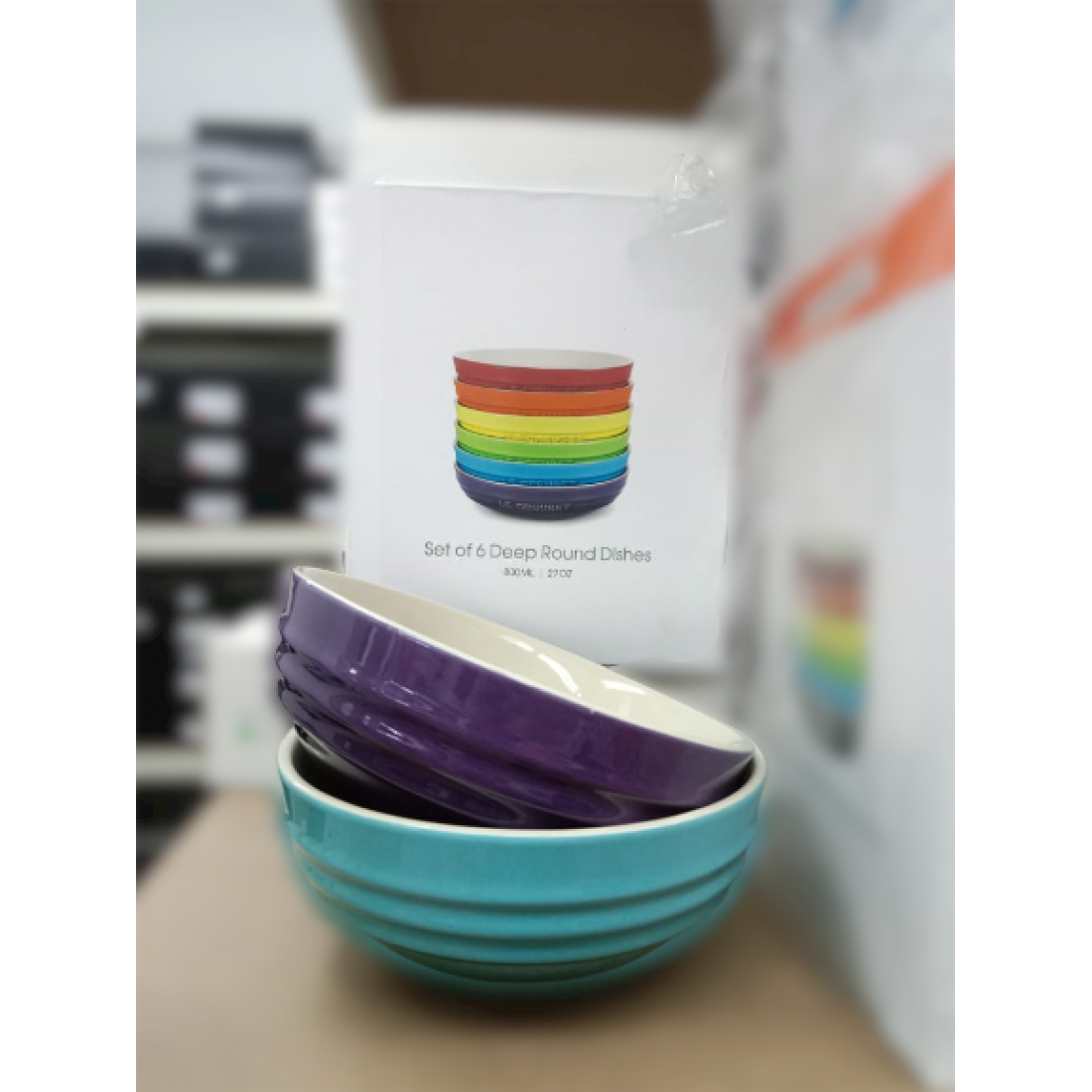 BRAND NEW Le Creuset Rainbow Ceramic Multi-Functional Set 6 Pieces Bowl 15CM