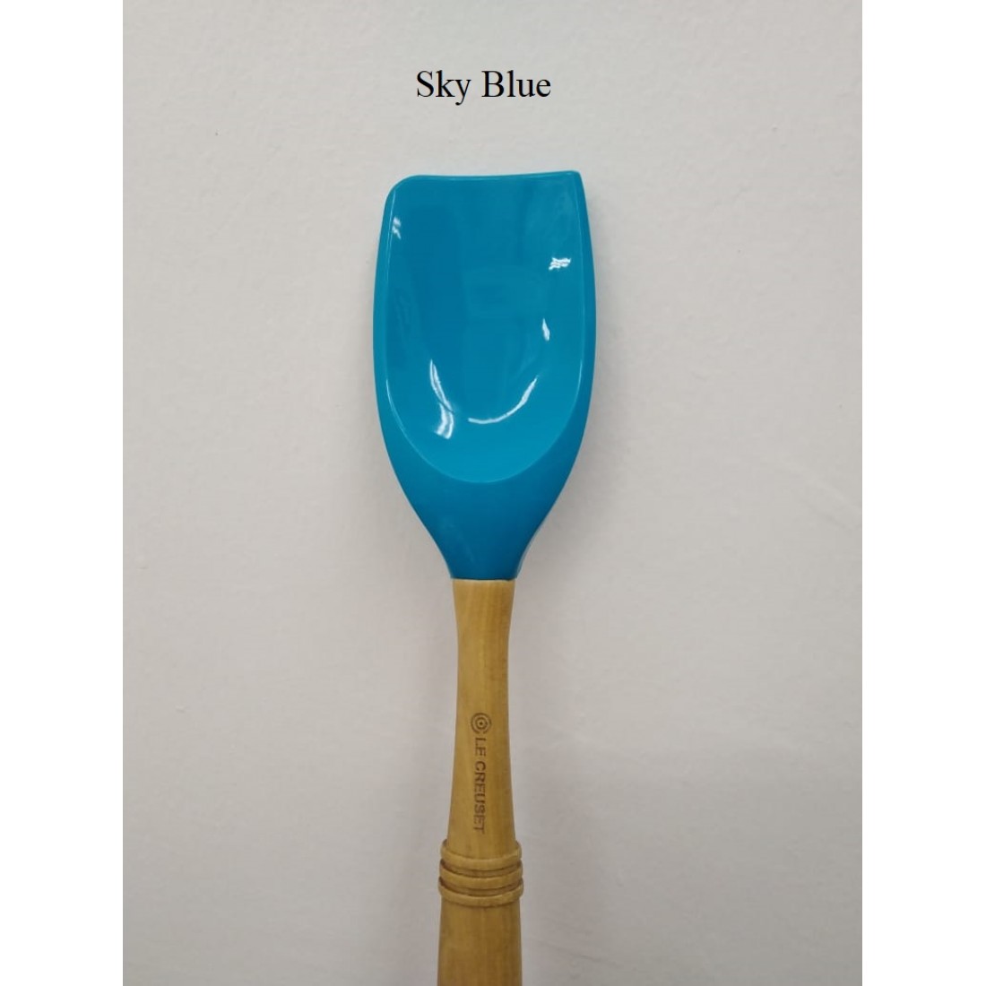 France Le Creuset Cool Color Silicone Shovel Enamel Cast Iron Spatula Wood Handle