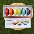 France LE CREUSET Rainbow Ceramic 6 In 1 Bowl Set Breakfast / Rice Bowl