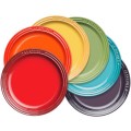 France LE CREUSET Rainbow Round Ceramic Plate Set 6 Pieces