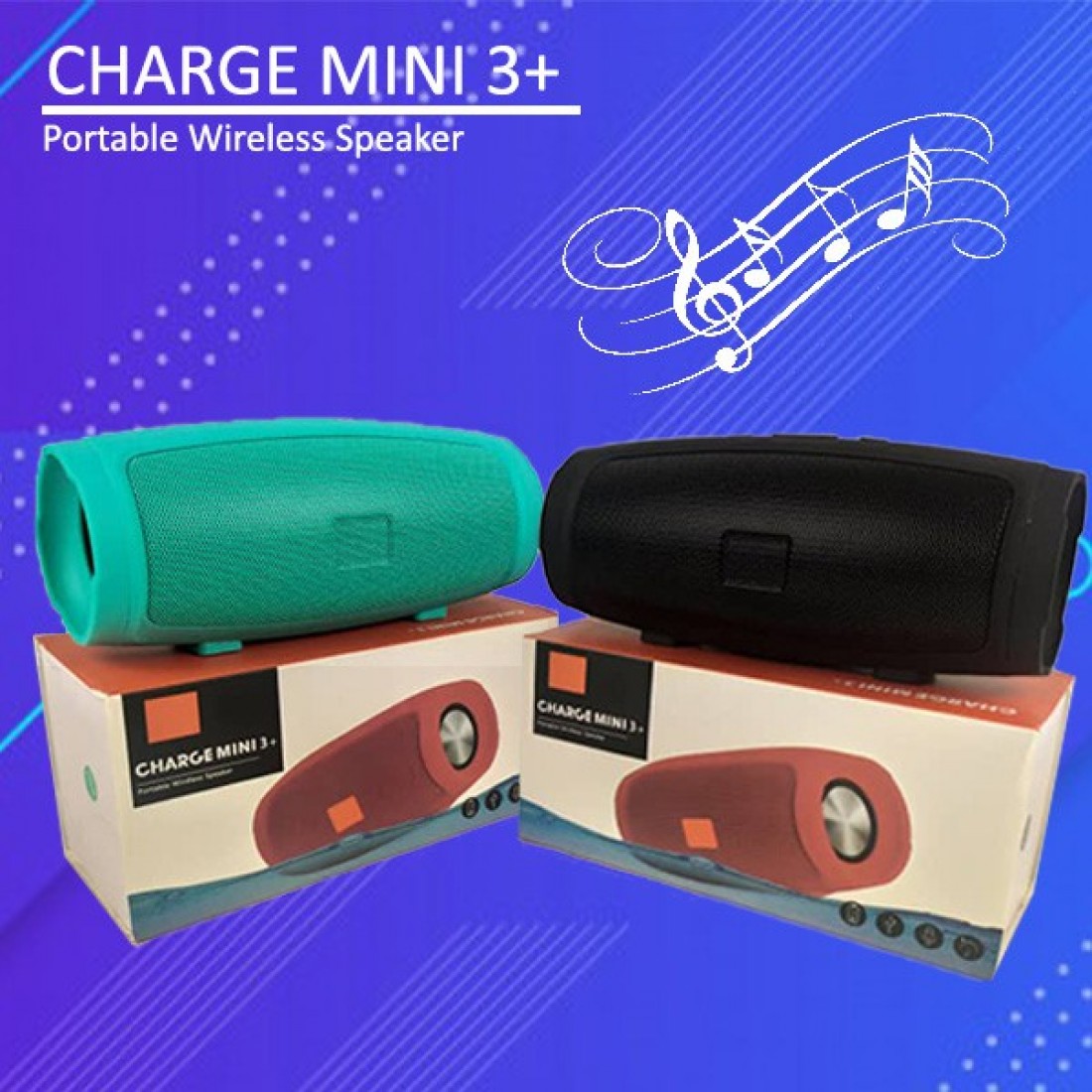 Charge Mini 3+ Bluetooth Speaker With Powerful Bass | Bluetooth | USB-Pendrive | SD Card