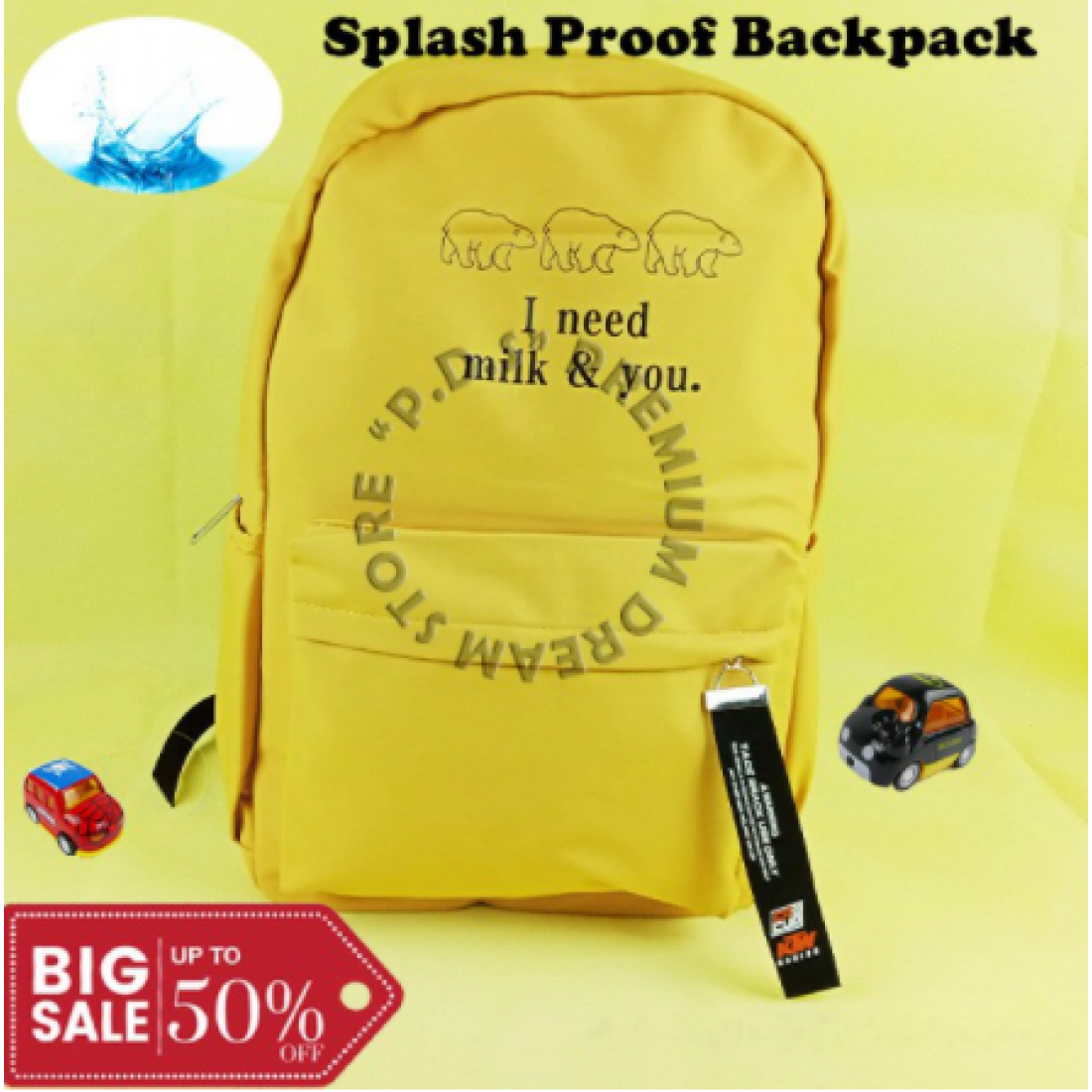 [ Ready Stock] | Water Resistant Cute Backpack Grafic Design