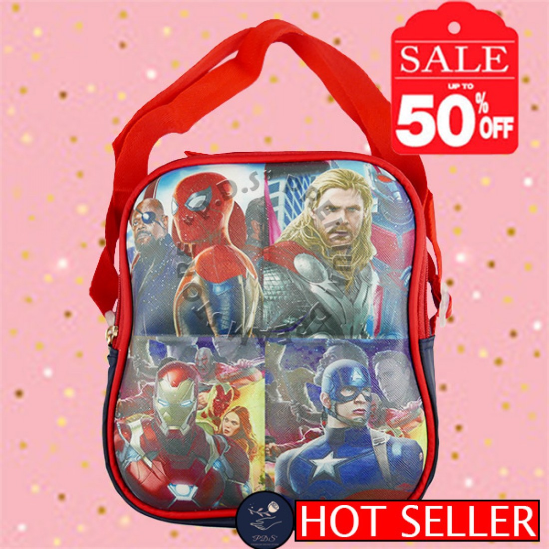 Super Heroes 4 in 1 Water-Resistant Bag Set | Backpack | Pencil Case | Mini SlingBag | Luggage Trolley