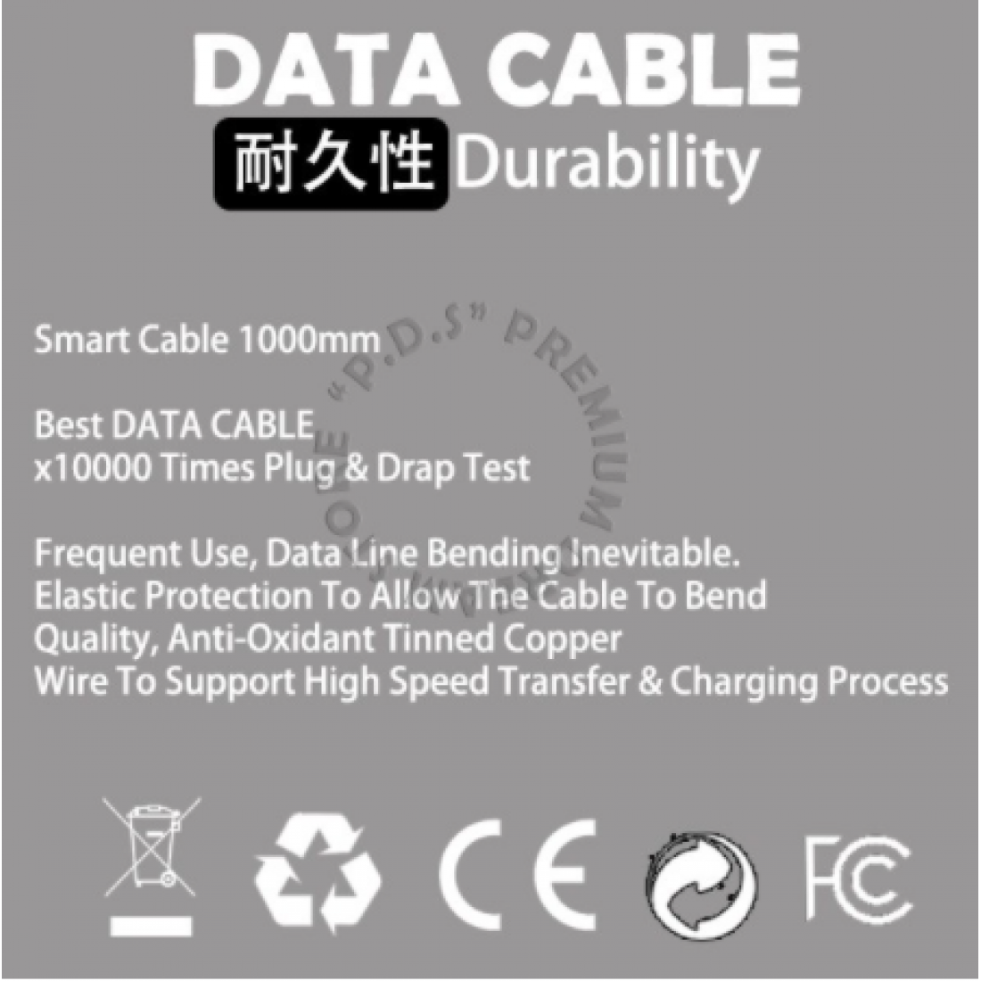 1000 MM USB  3.1 A Fast Charging Cable | Apple