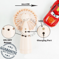 [Ready Stock] | Mini LED Hand Held Rechargeable Blower Fan For Outdoor Use