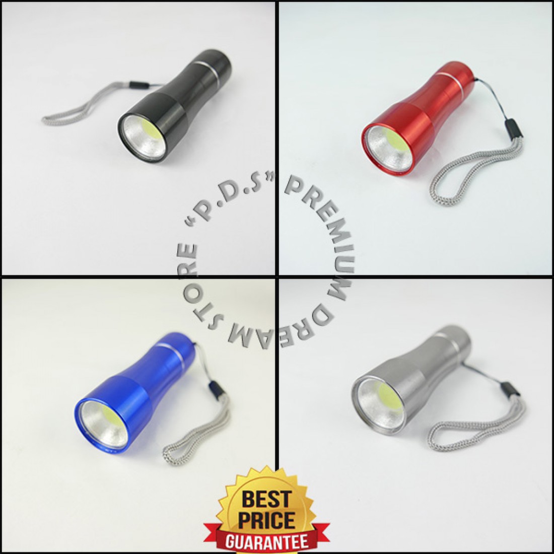 Ready Stock |COB LED Pocket Flash Light Powered By 3 x AAA Battery | Hiking | Camping | Self-Defense