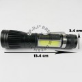 3 Way Rechargeable LED COB Flash Light | Camping | Hiking | Safety