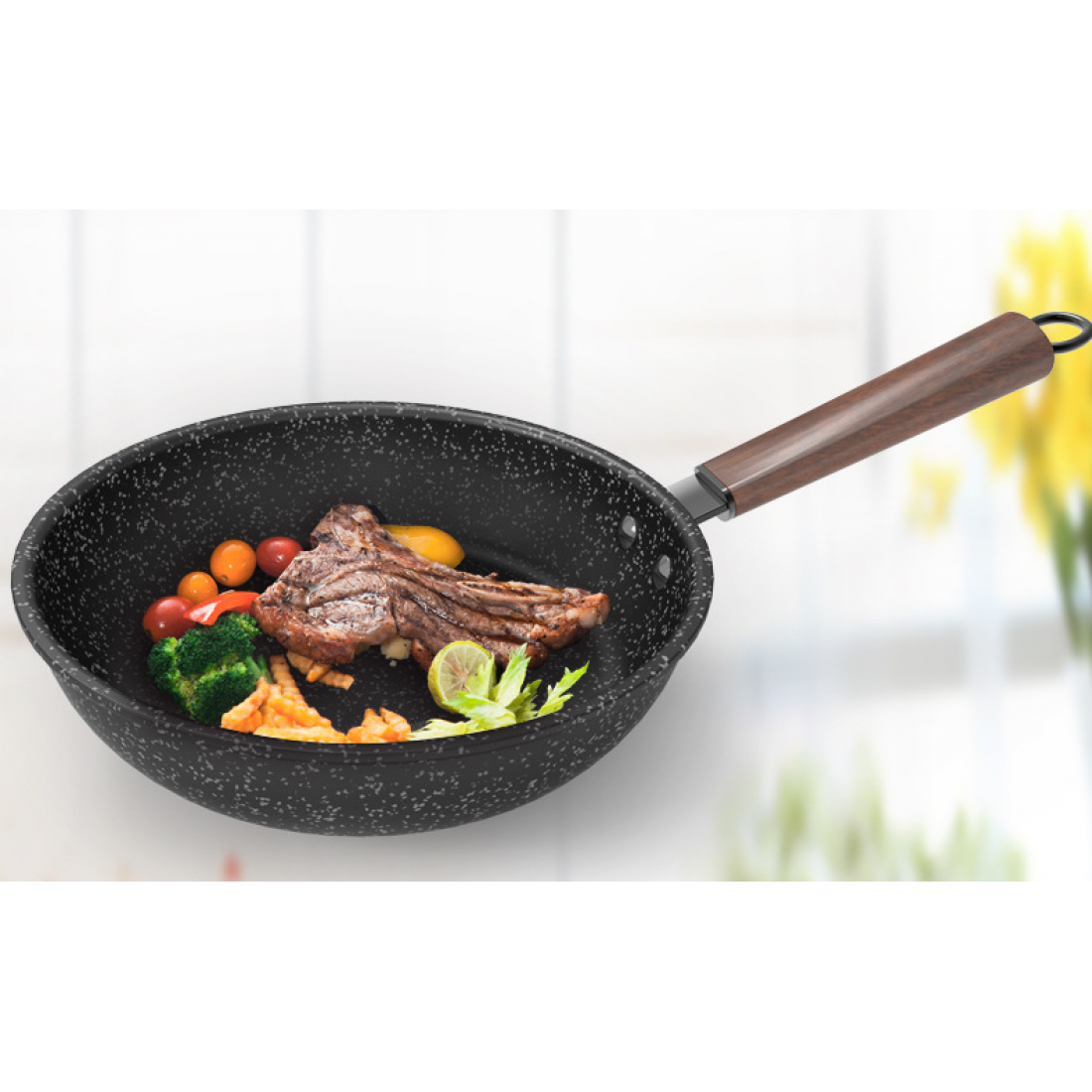 Ready Stock  | 3 Pcs IRON Pots & Pan With Medical Rice Stone Layer For Better Health | Fry | Steam | Braise