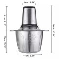 3L Two Speed Stainless Steel Mixer Meat & Vegetable Grinder / Mincer / Chopper | Stainless Steel