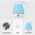 600ML Electric Foldable Kettle Collapsible Silicone Travel Water Boiler Jug