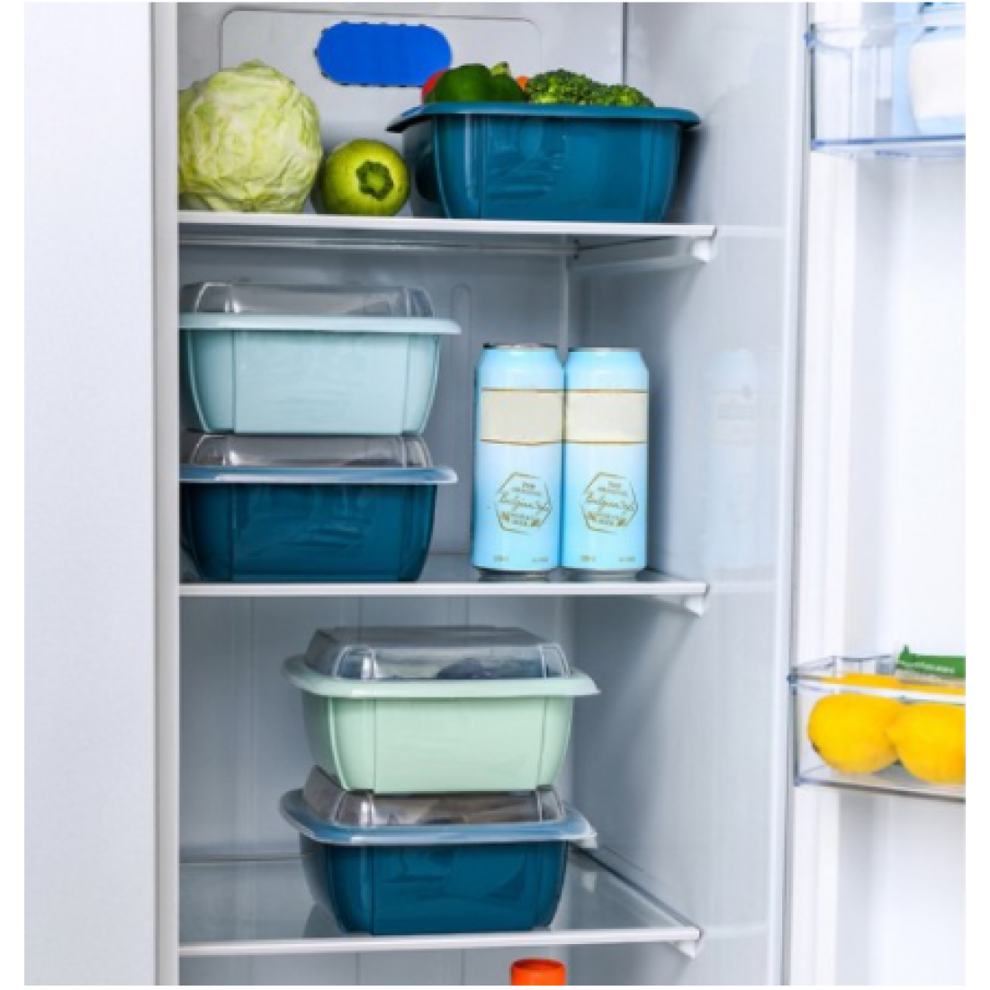 Storage Box Kitchen Refrigerator Household Storage Box Multifunctional Double-layer Drain Fresh-Keeping Box