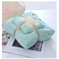 2IN1 Luxury Microfiber Coral Fleece Velvet Towel Set Bath Tower+Face Towel High Density Hight Absorbent