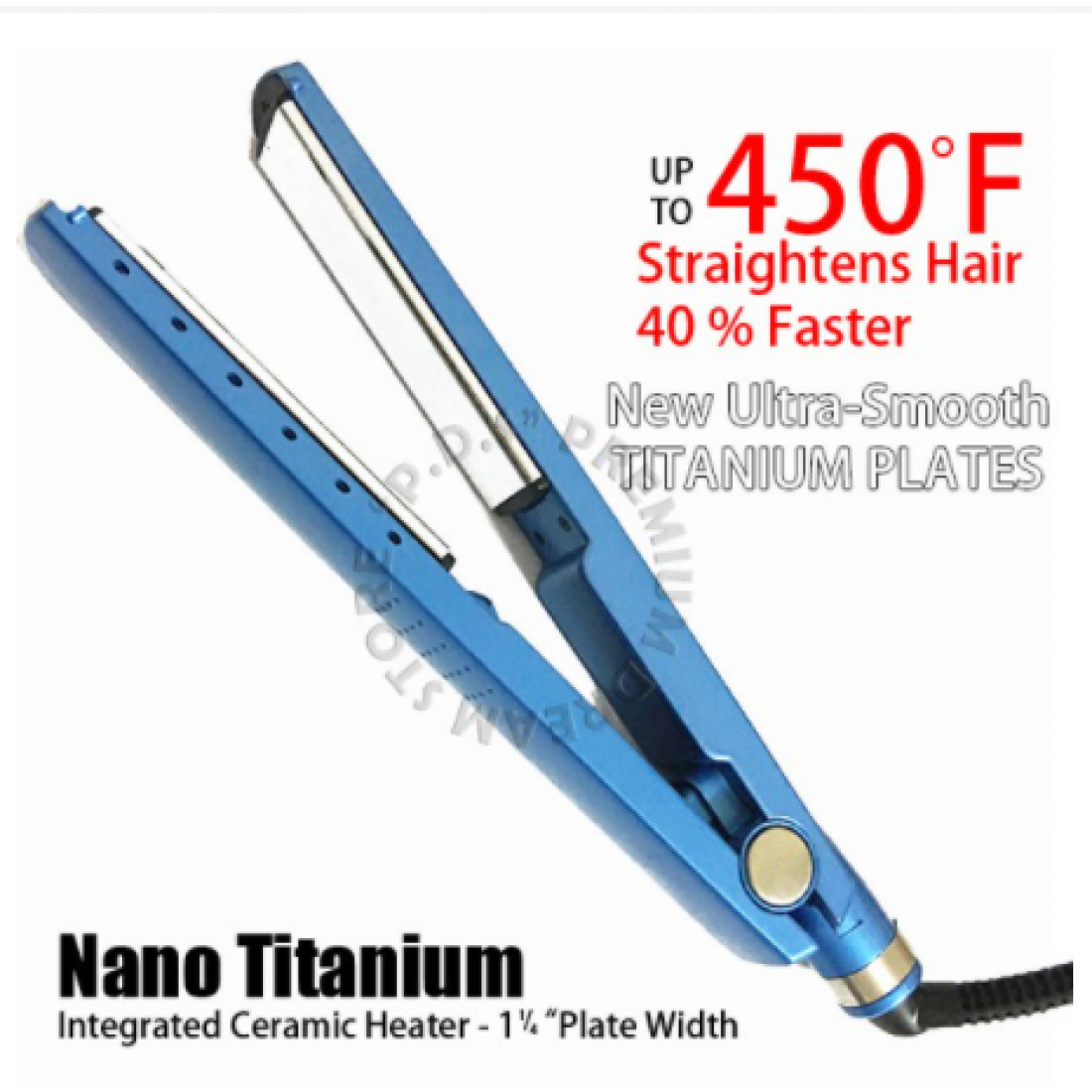 Original Korea Beauty Nano Titanium Integrated Ceramic Heater Hair Straightener | 1 1/4" Titanium