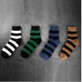 Ready Stock | Unisex Hipster Long Ankle Cotton Strips Socks