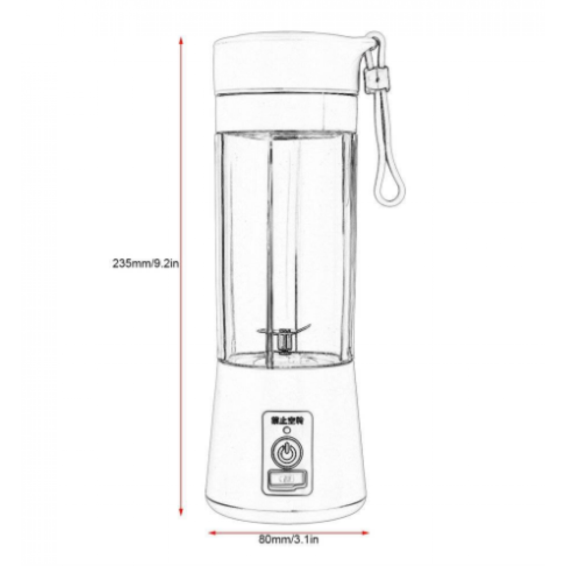 380 ml 4 Blade Mini Portable Bottle Blender | Fruit Juice | Smoothies | Milkshake