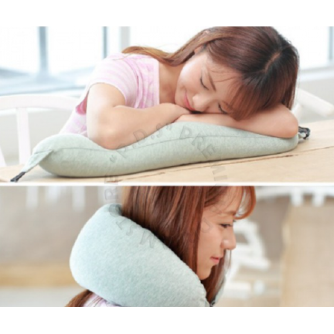 Travel Comfortable Micro Bean Adjustable Neck Pillow With Removable & Washable Pillow Cover