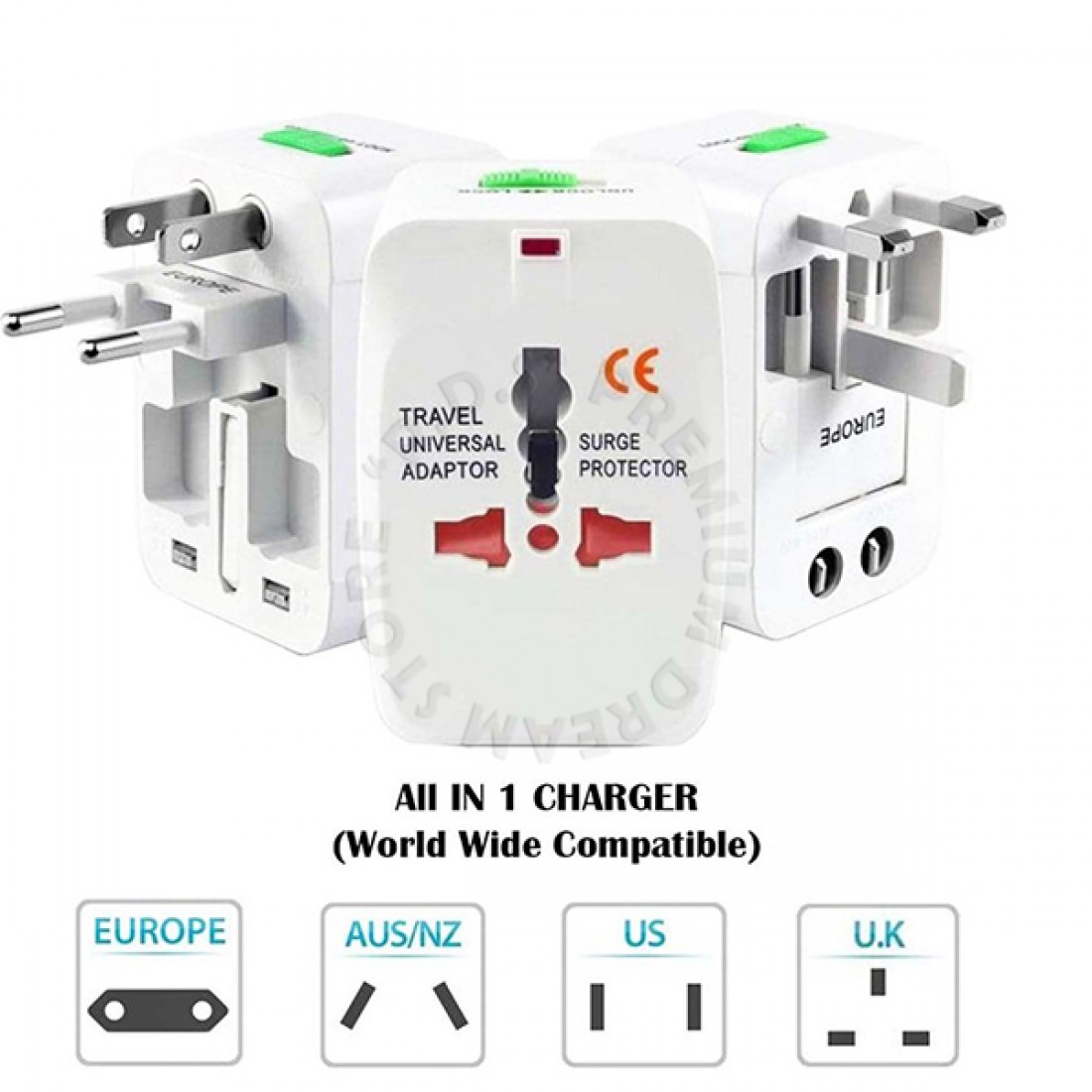 Universal Adapter All In One Compatible With Over 150 Country | With Surge Protection