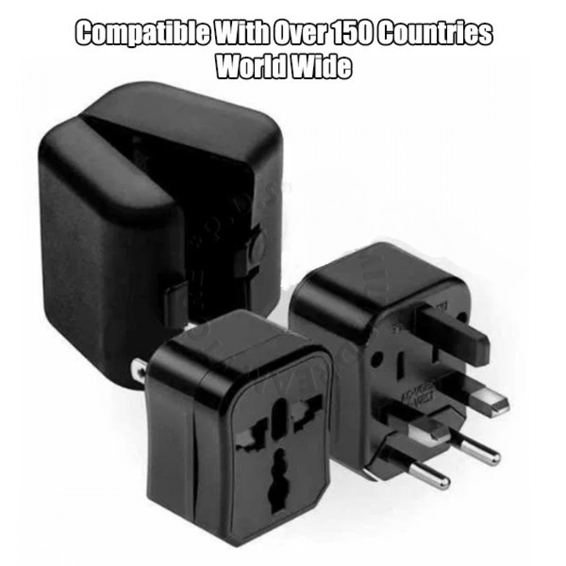 Mini 3 In 1 Universal Adapter Compatible With 150 Countries World Wide | Comes With Storage Box