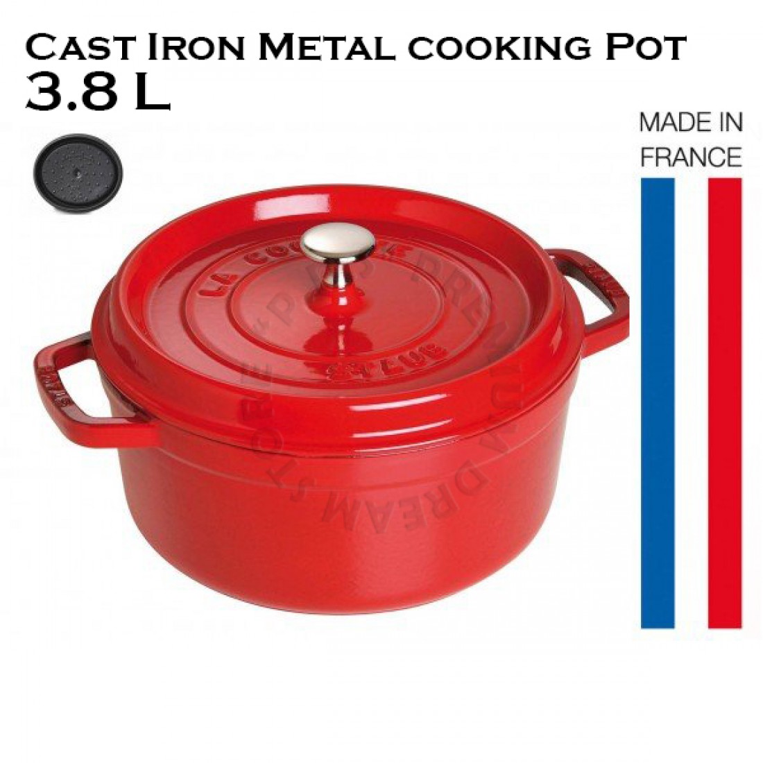 Cocottse STAUB High Quality Cast Metal Iron Cooking Pot Used By Professional chef All Around The World