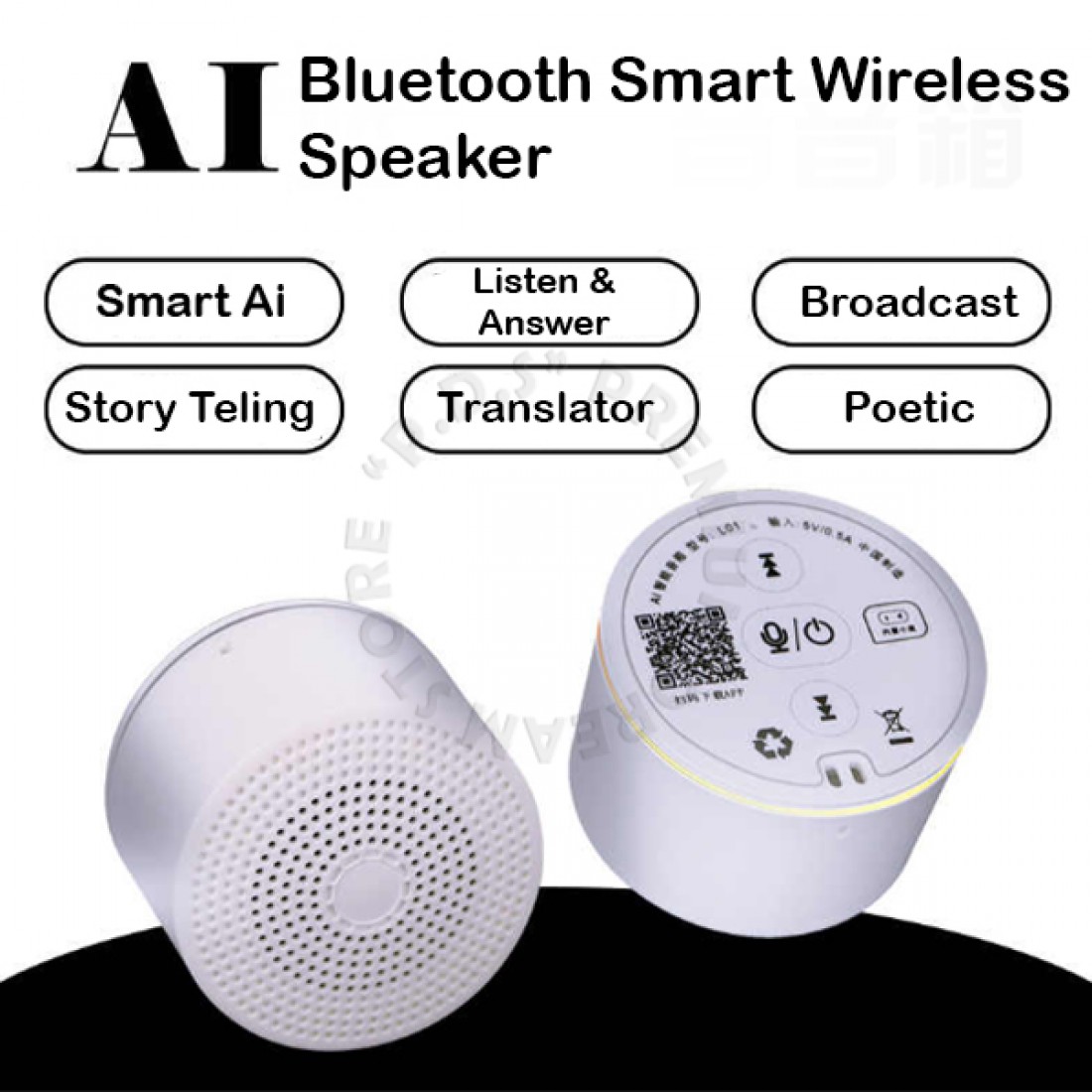 Mini AI intelligent Smart Bluetooth Speaker With 2 Way Interaction | APP Privilege | Translator | AI