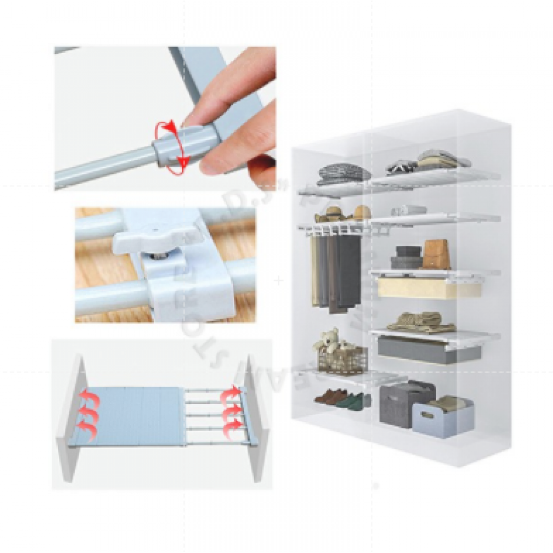 High Quality Multifunctional Adjustable Partition Rack Clapboard Layer And Storage Organization