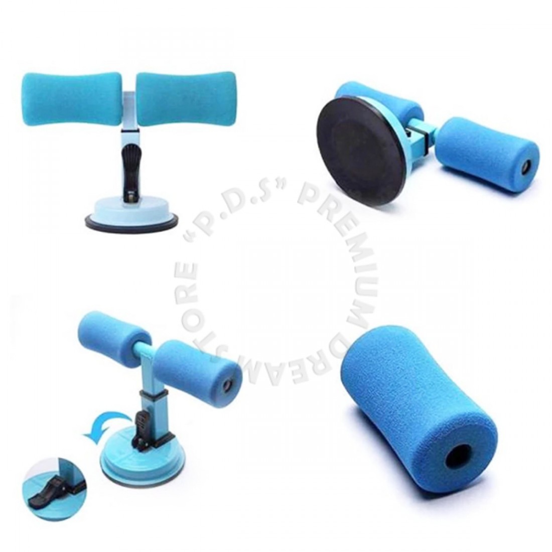 Adjustable Height Sit Up Aid With Powerful Self-Suction Perfect For Home Exercise 