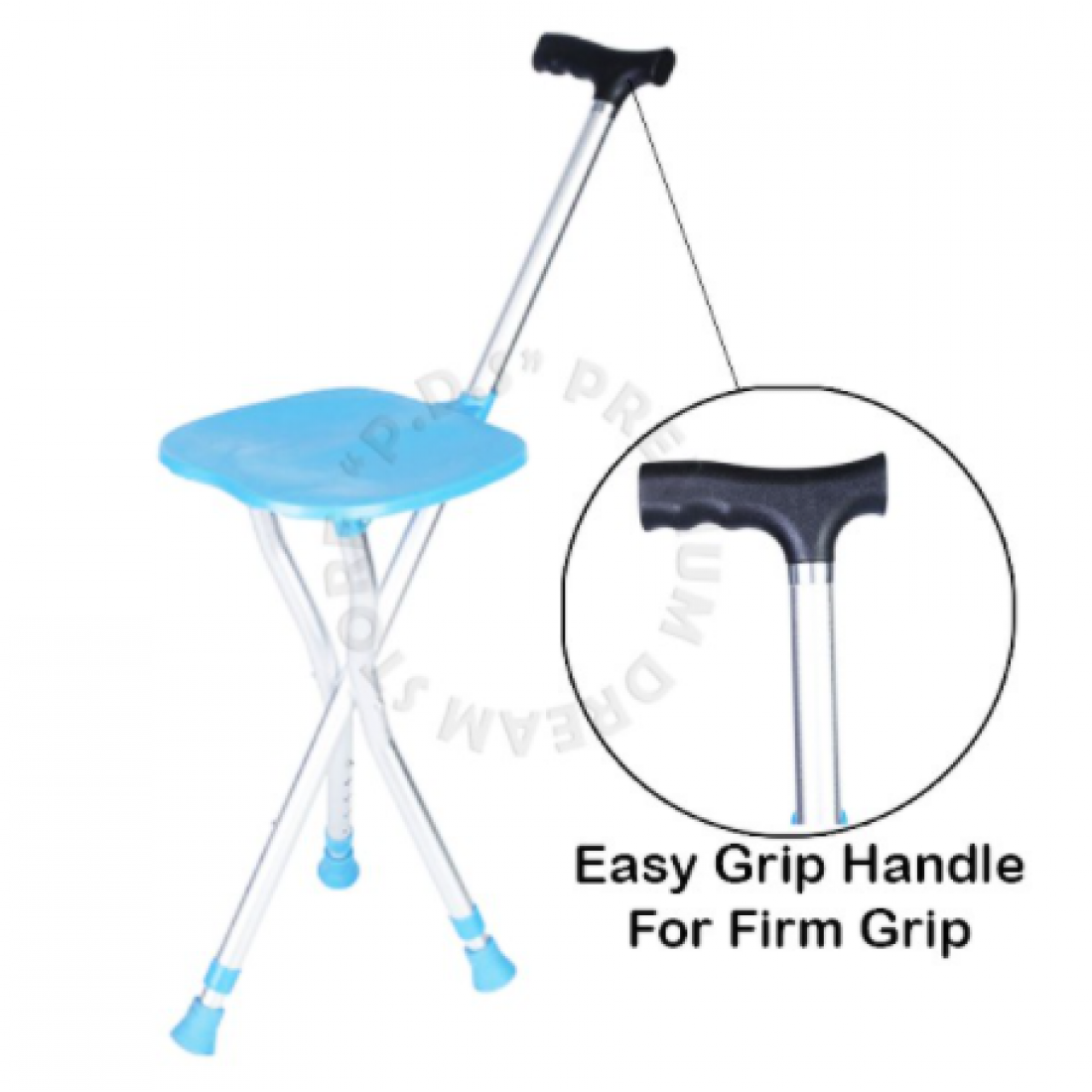 [Ready Stock] | 2 IN 1 Fold-able Cane With Chair For Older Folks To Walk & Rest Anywhere & Anytime | Cane | Chair