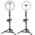 26CM 12w Self-timer Ring Light for Mobile Phone Shooting And Live Streaming Fill Light With 210CM Tripod Phone Holder