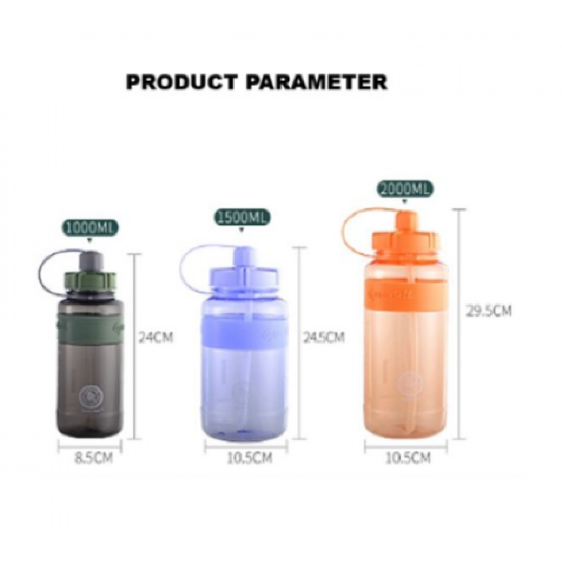 Sport Bottles Drinking Water LeakProof Water Bottle with S 1L/1.5L/2L 