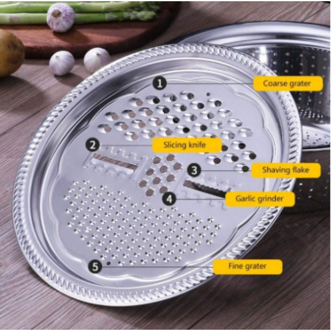 3Pcs/Set 304 Stainless Steel Mixing Bowls Set Vegetable Grater Fruit Cutter Slicer Washing Drain Basin