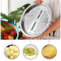 3Pcs/Set 304 Stainless Steel Mixing Bowls Set Vegetable Grater Fruit Cutter Slicer Washing Drain Basin