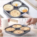 Fried Egg Burger Machine Non Stick Flat Bottom Frying Pan Four Hole Breakfast Machine Fried Egg