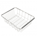 Kitchen Sink Basket 304 Stainless Steel Adjustable Rectangular Drain Basket