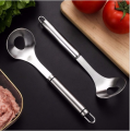 Multi functional spoon. Made from stainless steel and suitable for making meatball