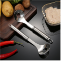 Multi functional spoon. Made from stainless steel and suitable for making meatball