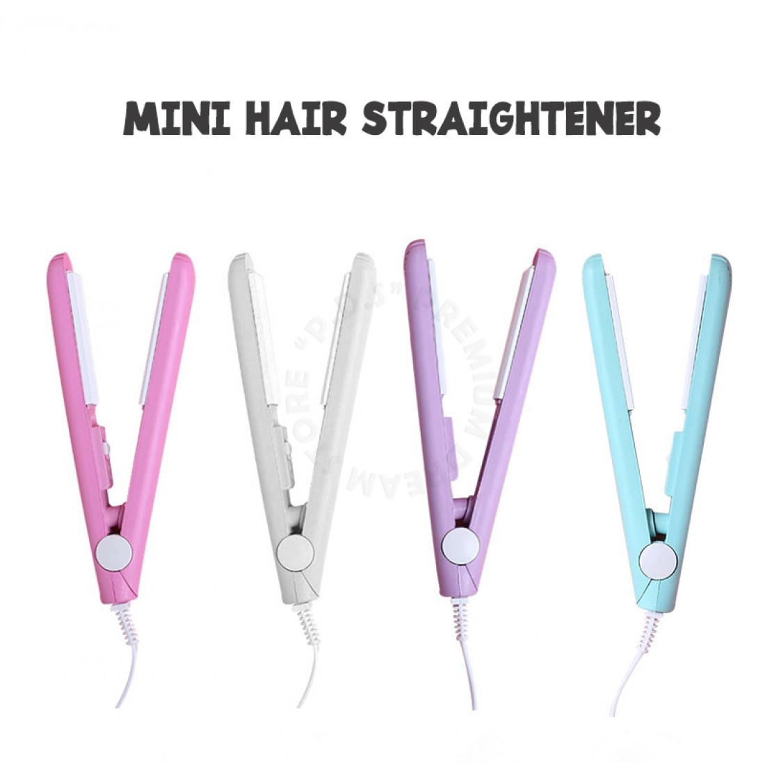 Mini Hair Straightener For Travel Outing Ceramic Tourmaline Plate Flat Iron Heating 2 in 1