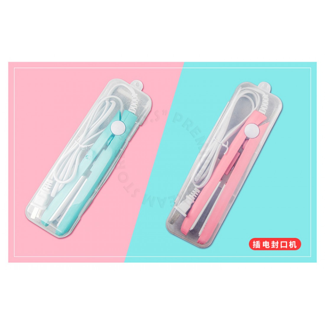 Mini Hair Straightener For Travel Outing Ceramic Tourmaline Plate Flat Iron Heating 2 in 1